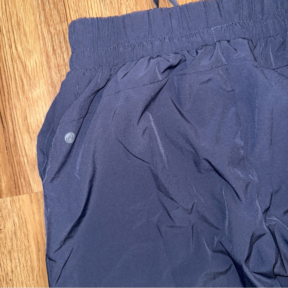 APANA Women Nylon Jogger Pants - Size Small , Blue Drawstring Waist, Pockets - Picture 8 of 8